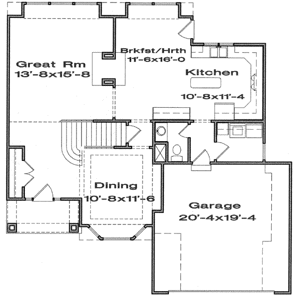 Traditional Floor Plan - Main Floor Plan #6-119