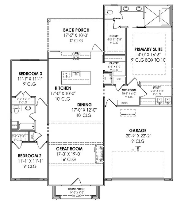 Modern Floor Plan - Main Floor Plan #1096-110