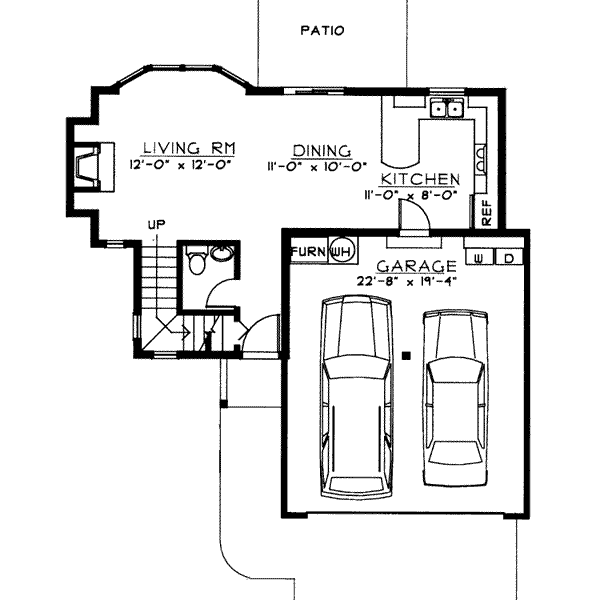 Architectural House Design - Craftsman Floor Plan - Main Floor Plan #96-206