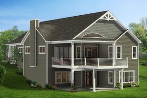 Exterior - Rear Elevation for Craftsman House Plan #1057-16 - 4 bed, 3 bath