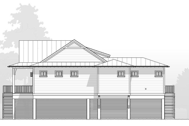 House Blueprint - Exterior - Other Elevation 1 for Beach House Plan #901-163 - 4 bed, 3.5 bath