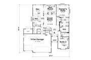 European Style House Plan - 2 Beds 2 Baths 2160 Sq/Ft Plan #20-2069 