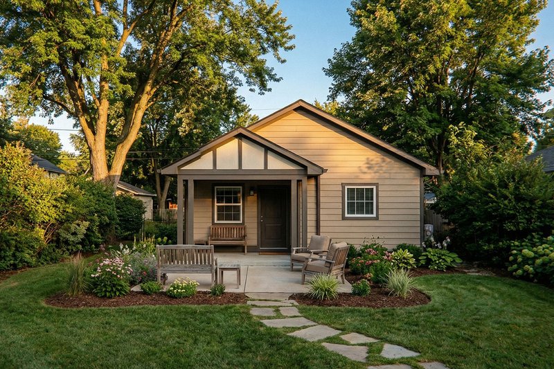 House Blueprint - Contemporary Exterior - Front Elevation Plan #1099-15