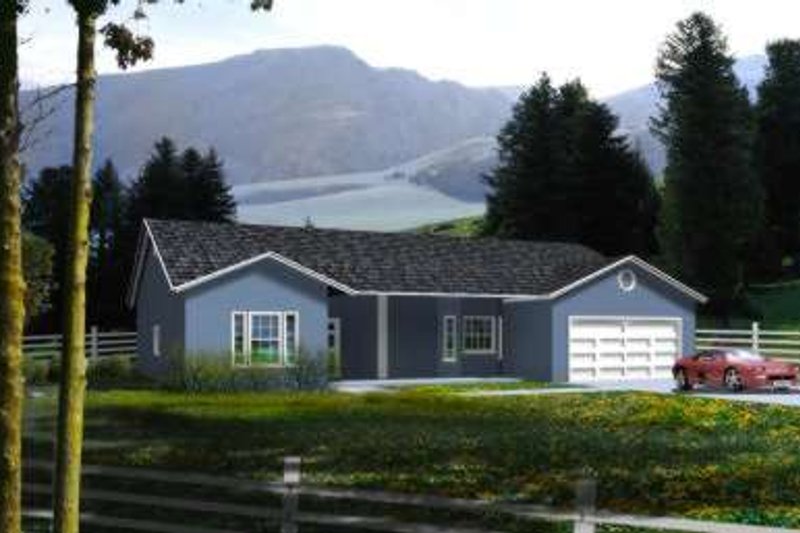 Dream House Plan - Adobe / Southwestern Exterior - Front Elevation Plan #1-434