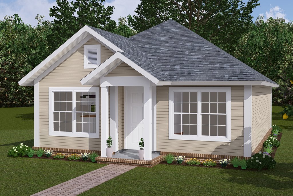 Cottage Style House Plan - 2 Beds 1 Baths 788 Sq/Ft Plan #513-2199 ...