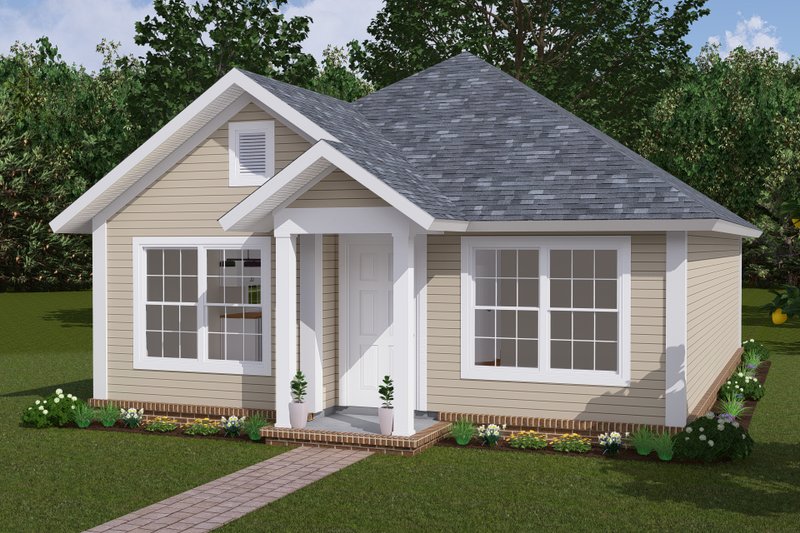 Architectural House Design - Exterior - Other Elevation 1 for Cottage House Plan #513-2199 - 2 bed, 1 bath