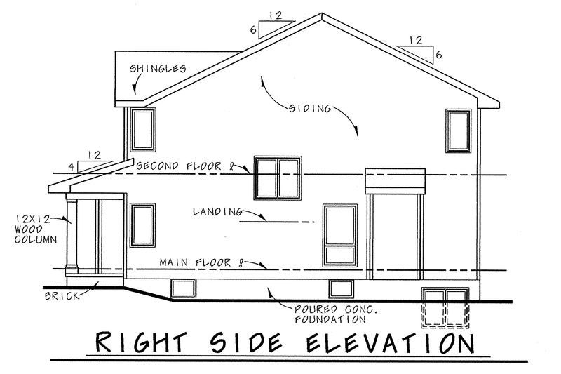 Home Plan - Exterior - Other Elevation 1 for Traditional House Plan #20-2060 - 3 bed, 2.5 bath