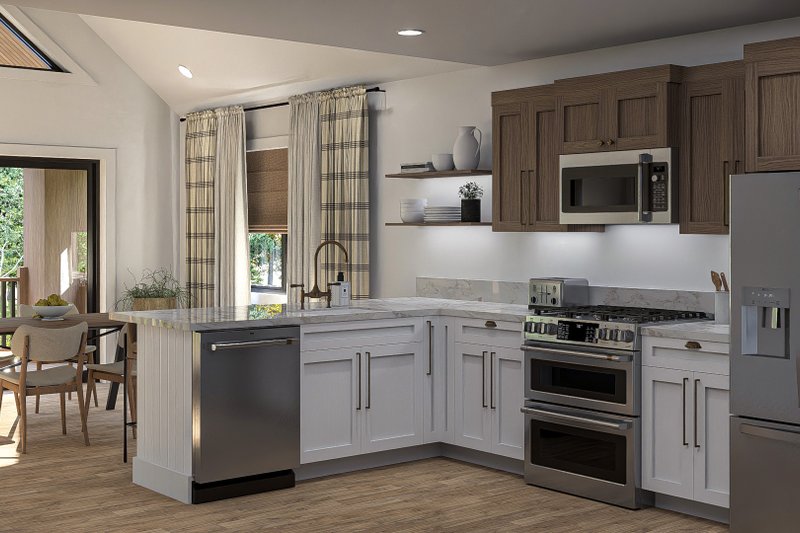 House Design - Interior - Kitchen 2 for Barndominium House Plan #455-345 - 3 bed, 3 bath