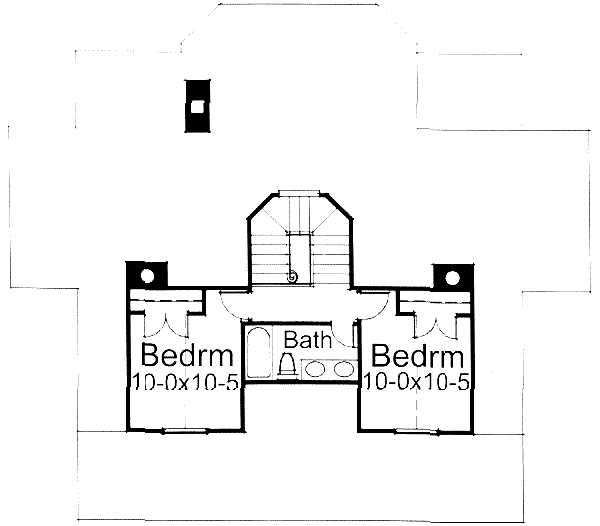 Architectural House Design - Farmhouse Floor Plan - Upper Floor Plan #120-149
