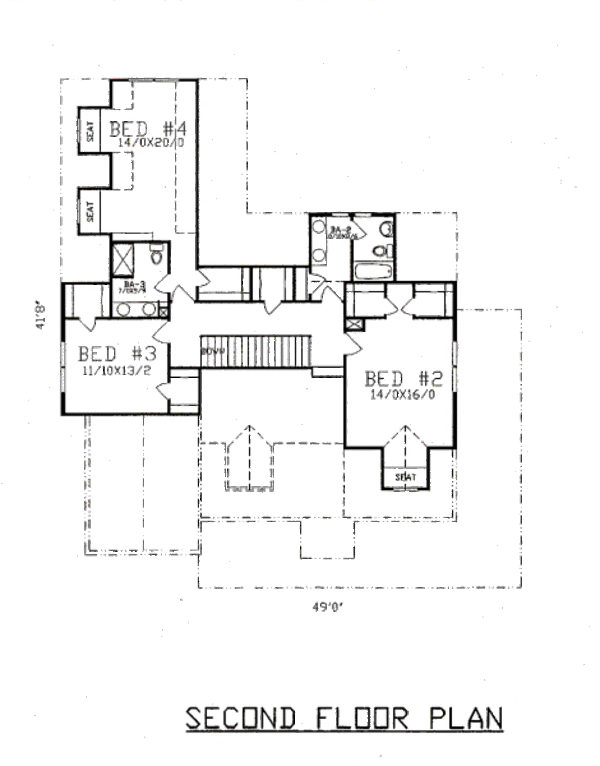 House Plan Design - Cottage Floor Plan - Upper Floor Plan #405-216