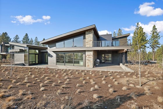 Exterior - Rear Elevation for Contemporary House Plan #892-40 - 4 bed, 4.5 bath