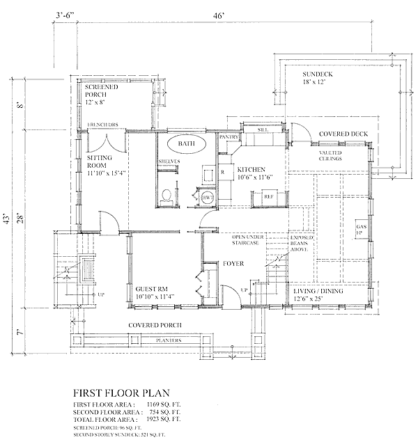 Architectural House Design - Contemporary Floor Plan - Main Floor Plan #118-114