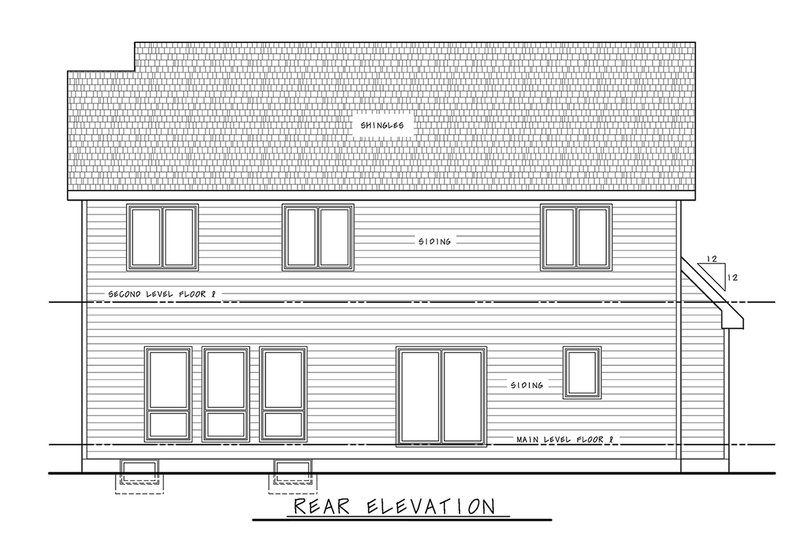Dream House Plan - Exterior - Rear Elevation for Farmhouse House Plan #20-2652 - 4 bed, 2.5 bath