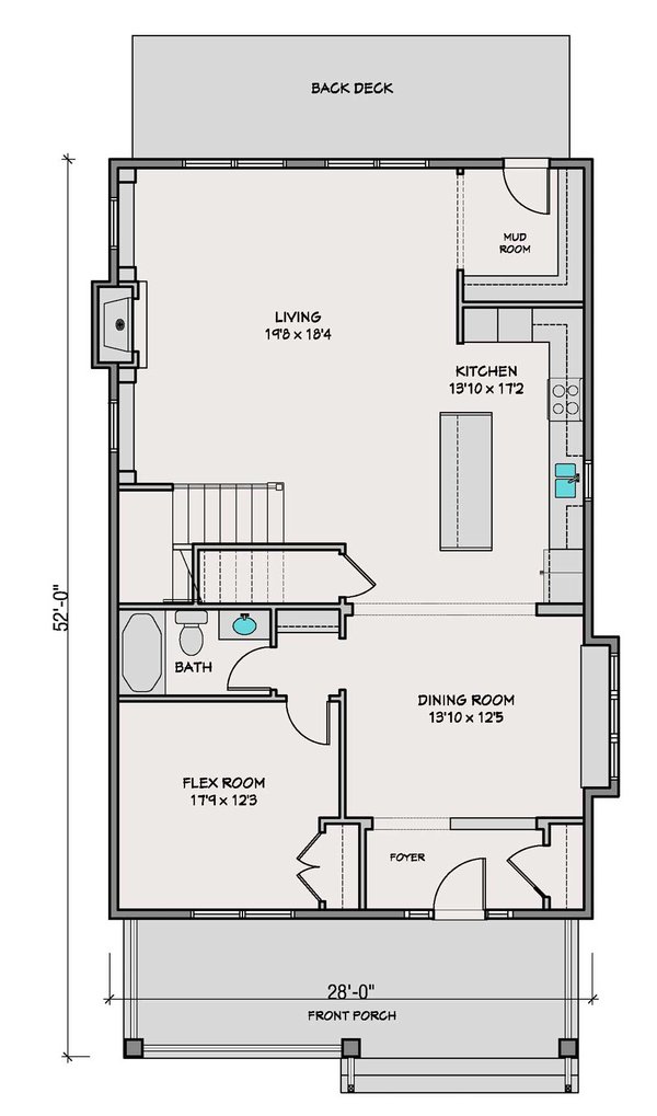 House Plan Design - Farmhouse Floor Plan - Main Floor Plan #461-80