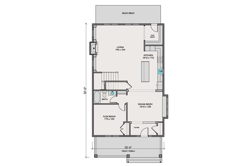 Dream House Plan - Floor Plan - Main Floor for Farmhouse House Plan #461-80 - 4 bed, 3 bath