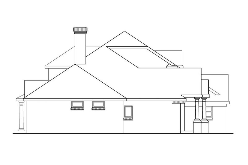 Home Plan - Exterior - Other Elevation for Traditional House Plan #124-212 - 4 bed, 2.5 bath