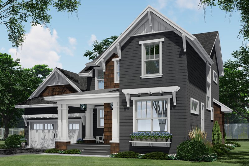 Architectural House Design - Exterior - Front Elevation 5 for Craftsman House Plan #51-1193 - 3 bed, 2.5 bath