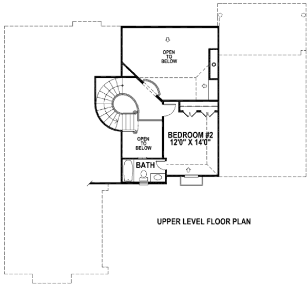 Floor Plan - Upper Floor for European House Plan #141-227 - 4 bed, 3.5 bath