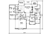 European Style House Plan - 3 Beds 3.5 Baths 2709 Sq/Ft Plan #20-2264 