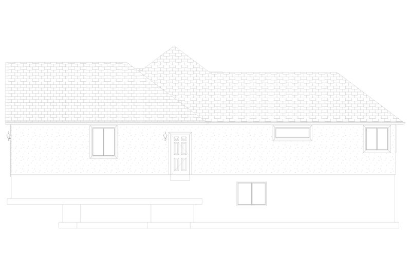 Dream House Plan - Exterior - Other Elevation 1 for Ranch House Plan #1060-299 - 4 bed, 2 bath