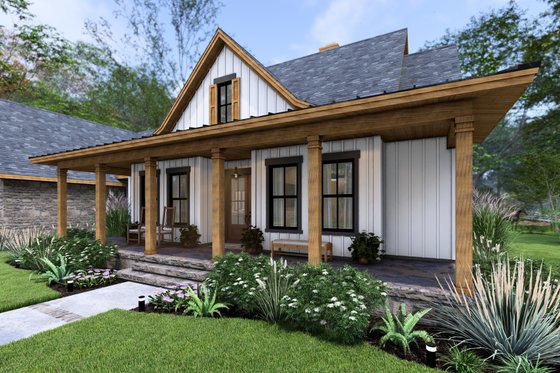 Exterior - Front Elevation 12 for Cottage House Plan #120-285 - 3 bed, 2.5 bath