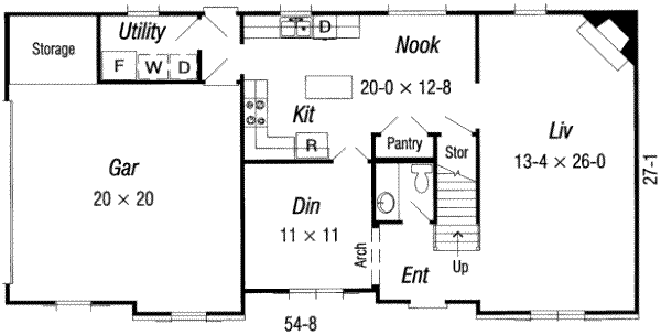 European Floor Plan - Main Floor Plan #329-111