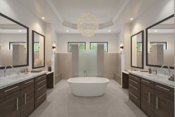 Interior - Master Bathroom for Modern House Plan #930-542 - 3 bed, 3 bath
