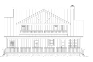 Exterior - Rear Elevation for Country House Plan #932-43 - 3 bed, 3.5 bath