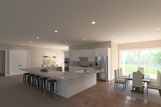 Interior - Kitchen 2 for Barndominium House Plan #1060-391 - 2 bed, 2.5 bath
