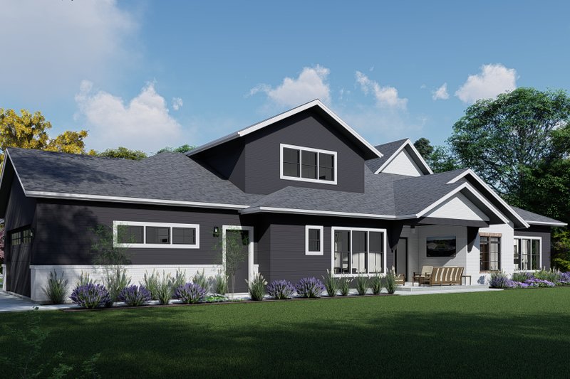 House Blueprint - Exterior - Rear Elevation 2 for Traditional House Plan #1069-35 - 4 bed, 4.5 bath