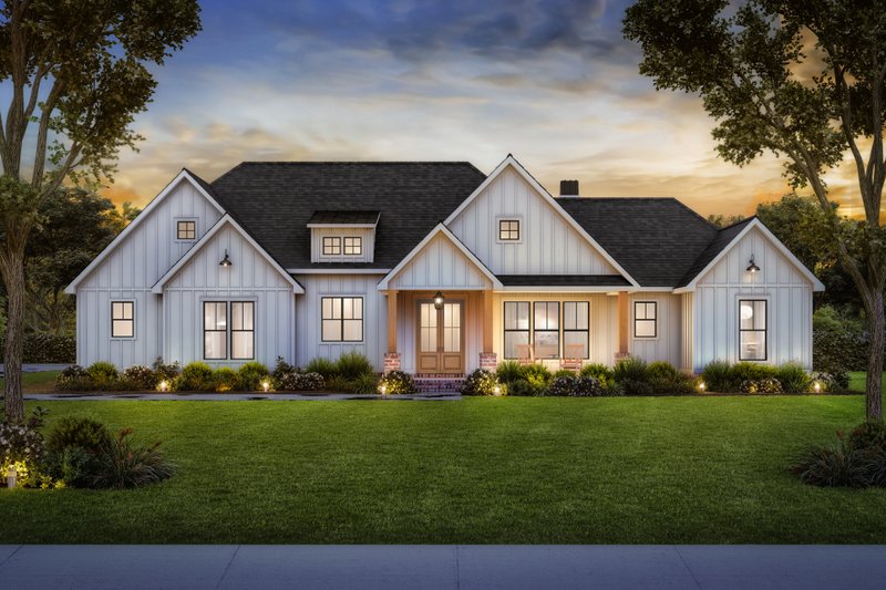 House Blueprint - Farmhouse Exterior - Front Elevation Plan #1074-82
