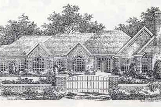 Exterior - Front Elevation for Colonial House Plan #310-871 - 3 bed, 0 bath
