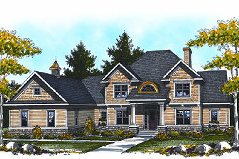 Traditional Style House Plan - 4 Beds 3.5 Baths 3945 Sq/Ft Plan #70-886