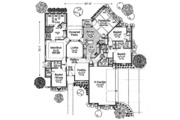 European Style House Plan - 4 Beds 3.5 Baths 2655 Sq/Ft Plan #310-858 