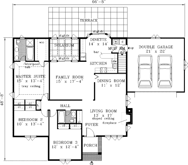 Dream House Plan - Traditional Floor Plan - Main Floor Plan #3-139