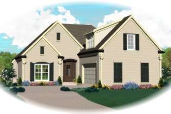 Exterior - Front Elevation for Country House Plan #81-1420 - 3 bed, 2.5 bath