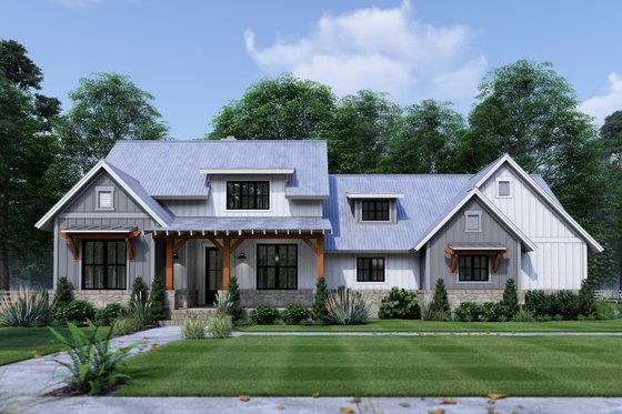 Exterior - Other Elevation for Farmhouse House Plan #120-281 - 3 bed, 2 bath