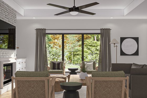 Interior - Family Room 1 for Modern House Plan #455-499 - 3 bed, 2.5 bath