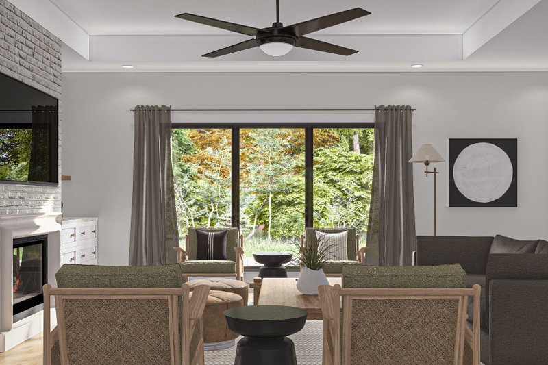 Architectural House Design - Interior - Family Room 1 for Modern House Plan #455-499 - 3 bed, 2.5 bath