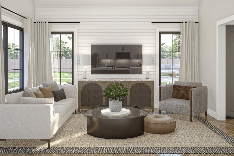 Dream House Plan - Interior - Family Room for Modern House Plan #455-519 - 1 bed, 1 bath