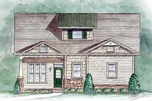 Cottage Exterior - Front Elevation Plan #54-123