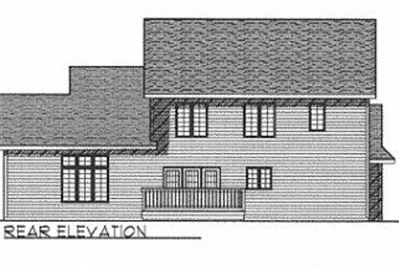House Plan Design - Exterior - Rear Elevation for Traditional House Plan #70-410 - 4 bed, 3 bath