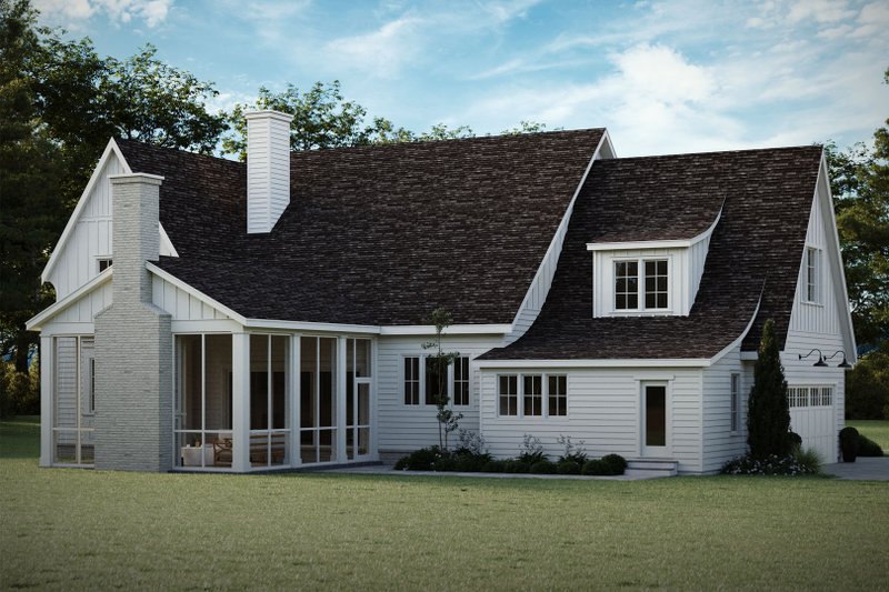 House Blueprint - Exterior - Rear Elevation for Tudor House Plan #461-112 - 3 bed, 5.5 bath
