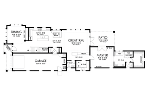 Floor Plan - Main Floor for Craftsman House Plan #48-1007 - 4 bed, 3.5 bath