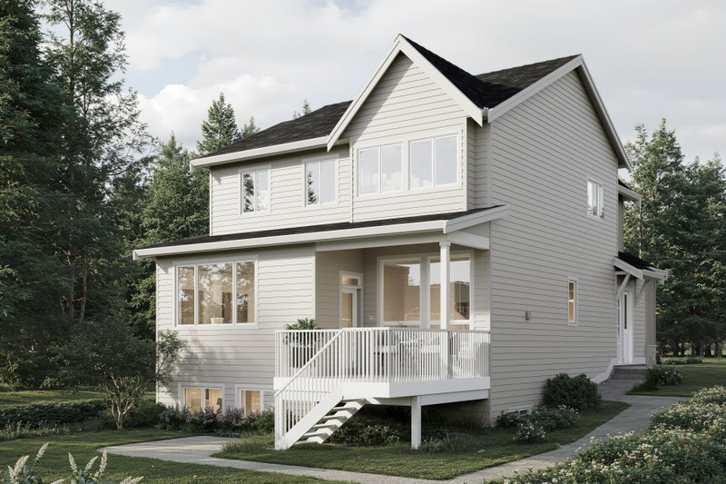 House Blueprint - Exterior - Rear Elevation for Farmhouse House Plan #1114-116 - 3 bed, 2.5 bath