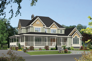 Country Style House Plan - 5 Beds 3 Baths 3455 Sq/Ft Plan #25-4562 