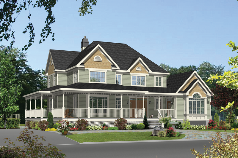 Architectural House Design - Country Exterior - Front Elevation Plan #25-4562