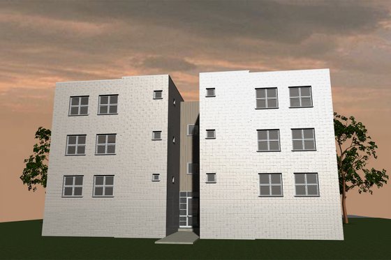 Exterior - Rear Elevation for Modern House Plan #535-4 - 18 bed, 12 bath