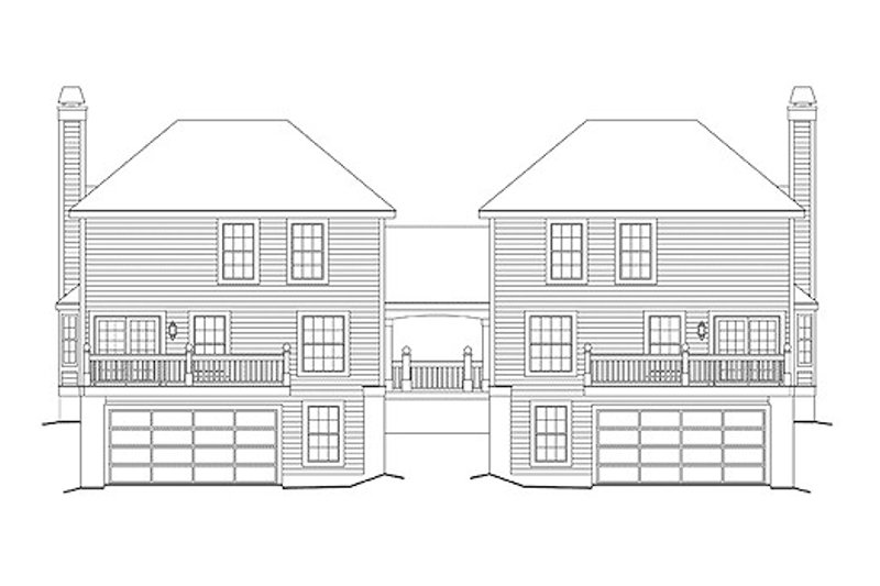 Home Plan - Exterior - Rear Elevation for Traditional House Plan #57-568 - 3 bed, 2.5 bath