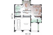 Mediterranean Style House Plan - 3 Beds 2.5 Baths 2233 Sq/Ft Plan #23-728 